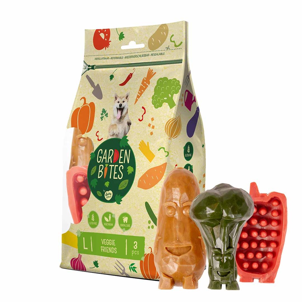 Garden Bites vegie friends  Large 3 st