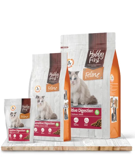 Hobbyfirst Feline sensitive Digestion kalkoen 4,5 kg 1+1 gratis
