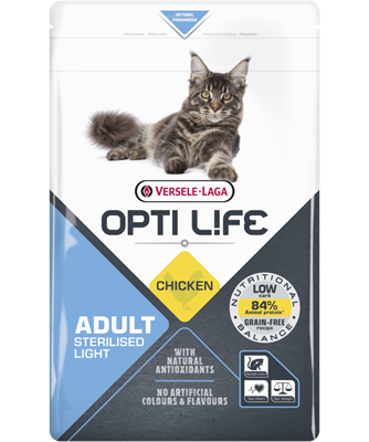 Opti life adult sterilised light chicken 2,5kg