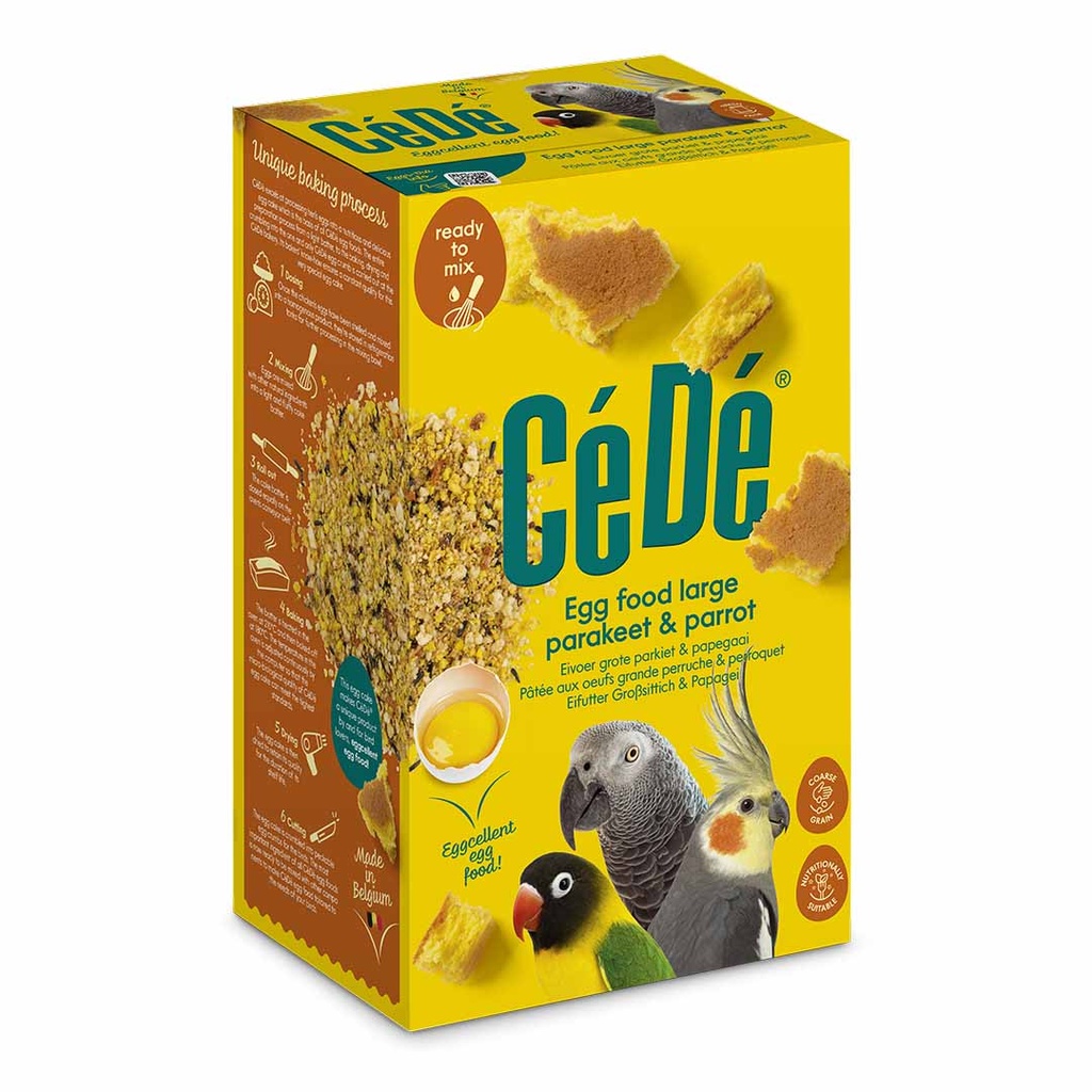 Cédé eivoer grote parkiet/papegaai 1kg