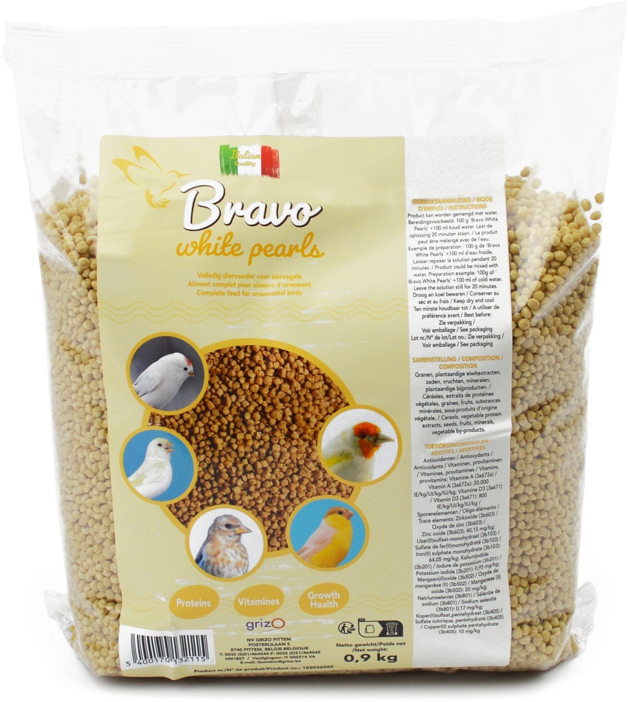 Bravo pearls white 0.9kg