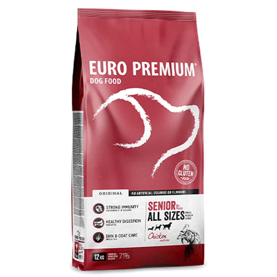 Euro Premium senior medium  kip en rijst 12kg
