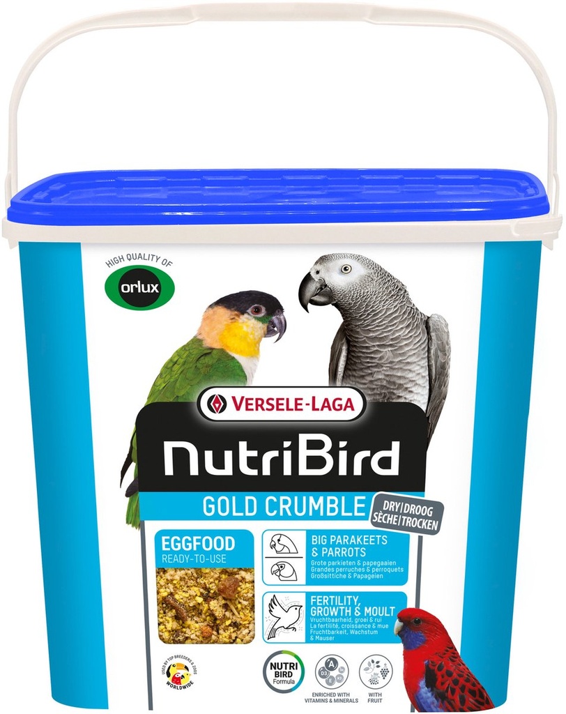 Versele laga nutribird Gold crumble grote parkieten en papegaaien 4kg