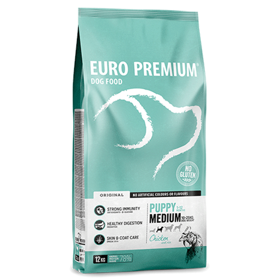 Euro Premium puppy Medium Chicken & rice 12 kg