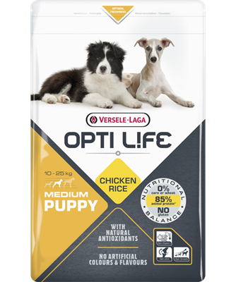 Opti life puppy medium kip en rijst 2.5kg