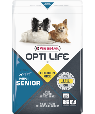 Opti life senior mini kip en rijst 2.5kg