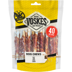 Voskes chewy runderhuid sticks met eend 40stuks