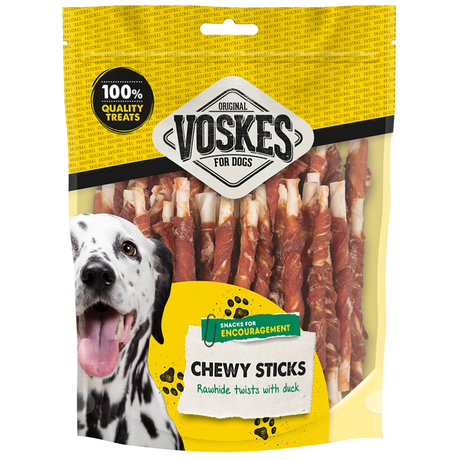 Voskes chewy runderhuid sticks met rund en kip 40stuks