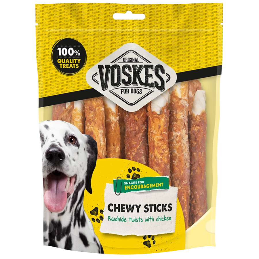 Voskes runderhuid sticks met kip