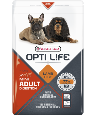Opti Life Mini Adult Digestion lam en rijst 7,5 kg