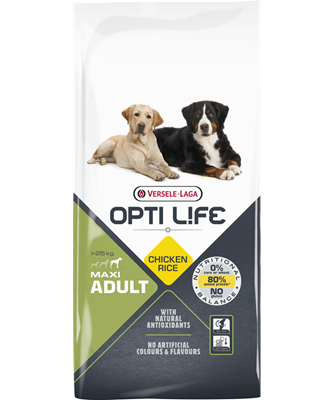 Opti Life Maxi Adult kip en rijst 12,5kg