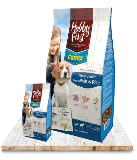 HobbyFirst Canex Puppy-junior met vis en rijst 12kg